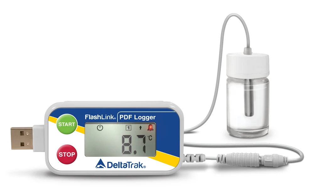 FlashLink® Certified Vaccine PDF Data Logger with Glycol Sensor